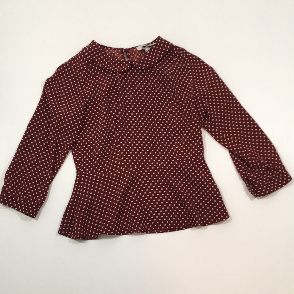 Forever 21 Peplum Polka Dot Blouse